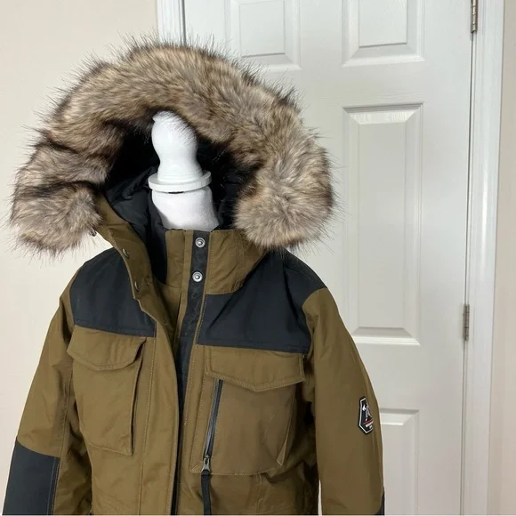 EDDIE BAUER WOMEN'S VINSONMOUNTAIN OPS DOWN PARKA FAUXFUR